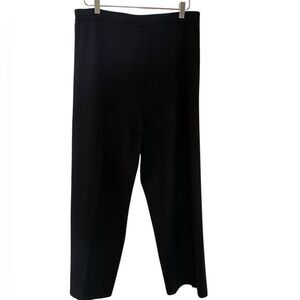 Jennifer Moore Pitites L black knit acrylic/wool blend pull up pants